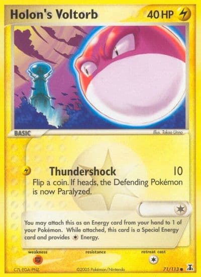 Holon's Voltorb Delta Species Pokemon card