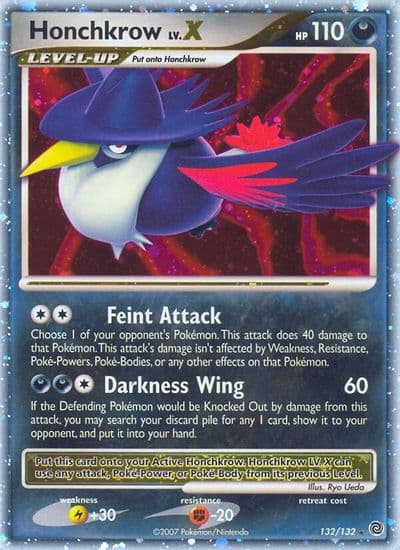 Honchkrow LV.X Secret Wonders Pokemon card