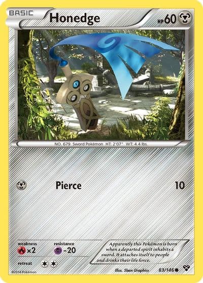 Honedge XY Base Set Pokemon card