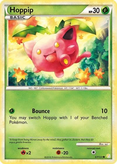 Hoppip HeartGold SoulSilver Pokemon card