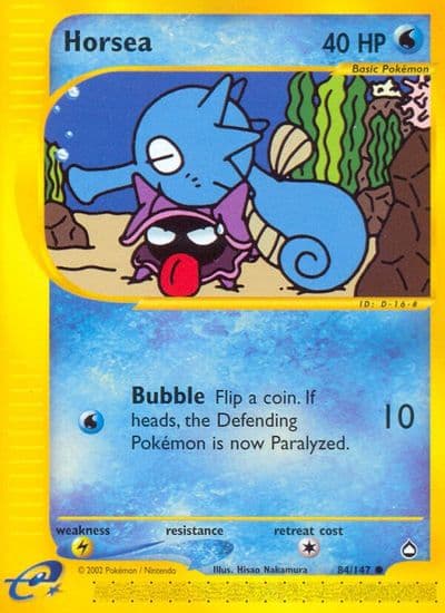 Horsea (84) Aquapolis Pokemon card