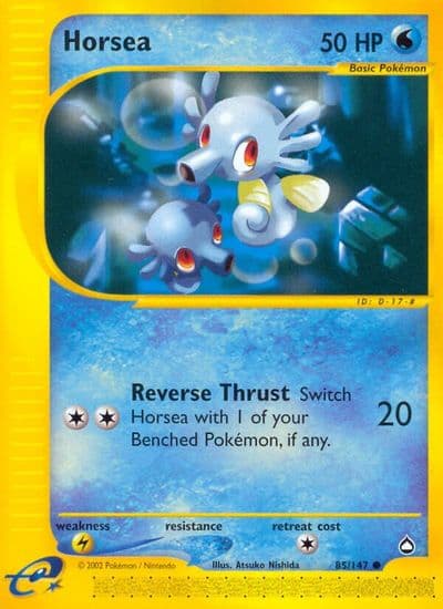 Horsea (85) Aquapolis Pokemon card