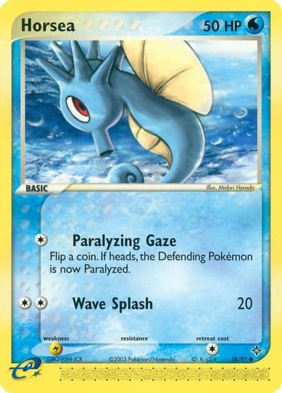 Horsea Dragon Pokemon card