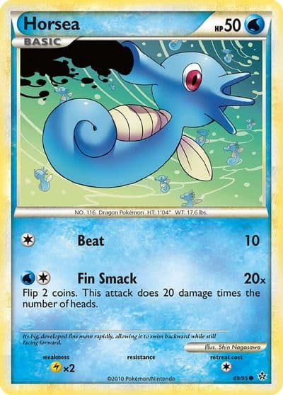 Horsea Unleashed Pokemon card