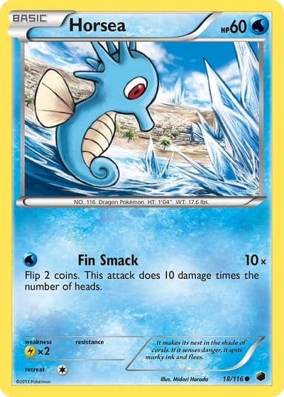 Horsea Plasma Freeze Pokemon card