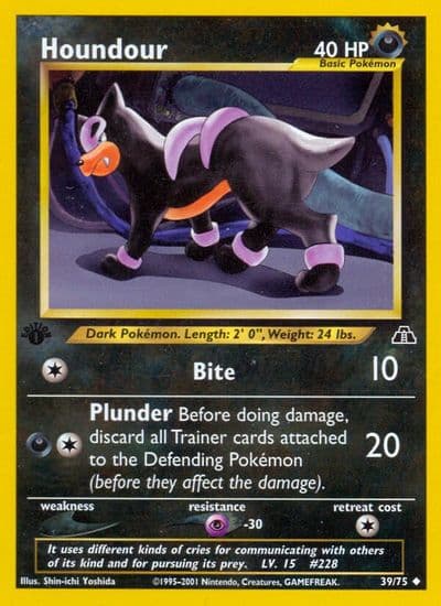 Houndour (39) Neo Discovery Pokemon card
