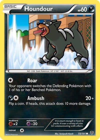 Houndour Plasma Blast Pokemon card