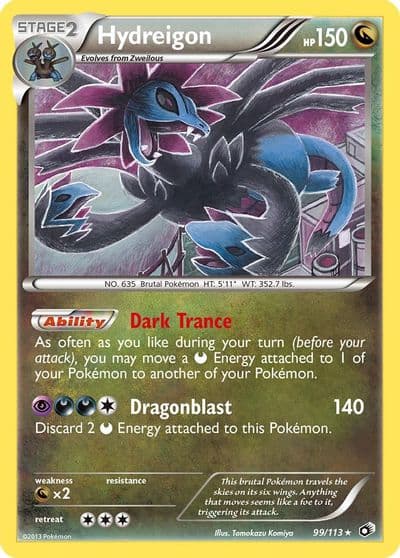 Hydreigon Legendary Treasures Pokemon card
