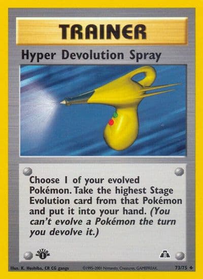 Hyper Devolution Spray Neo Discovery Pokemon card