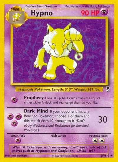 Hypno Legendary Collection Pokemon card