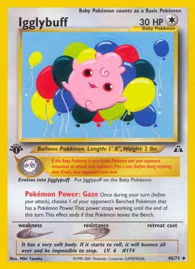 Igglybuff Neo Discovery Pokemon card
