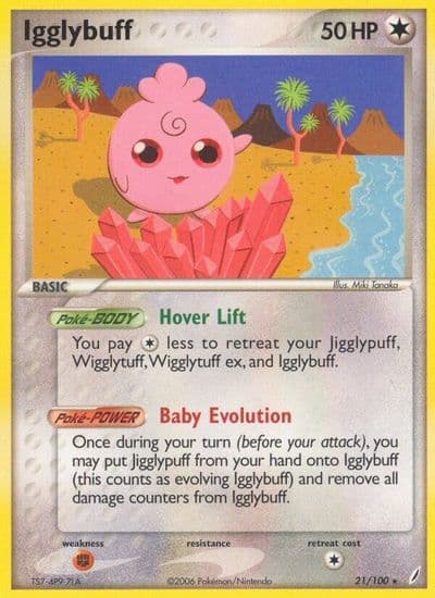 Igglybuff Crystal Guardians Pokemon card