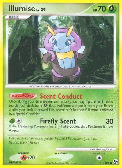Illumise Great Encounters Pokemon card