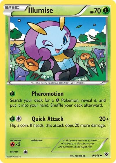 Illumise XY Base Set Pokemon card