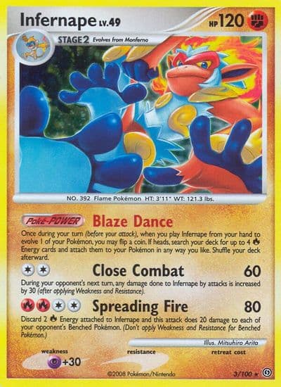 Infernape Stormfront Pokemon card