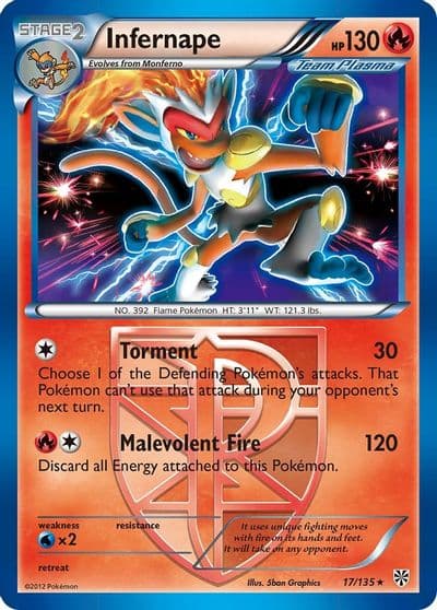 Infernape (Team Plasma) Plasma Storm Pokemon card