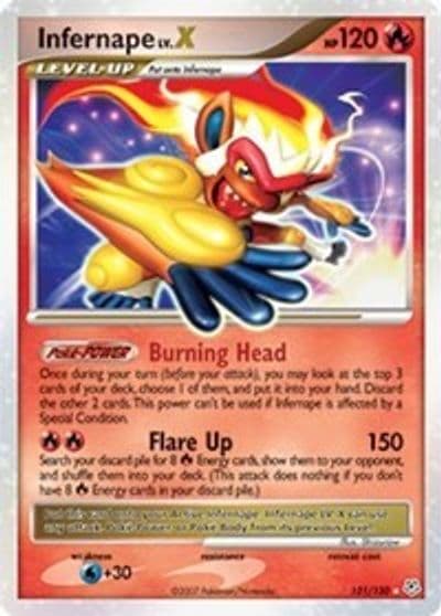 Infernape LV.X Diamond and Pearl Pokemon card