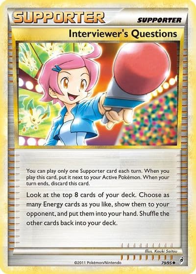 Interviewer's Questions Call of Legends Pokemon card