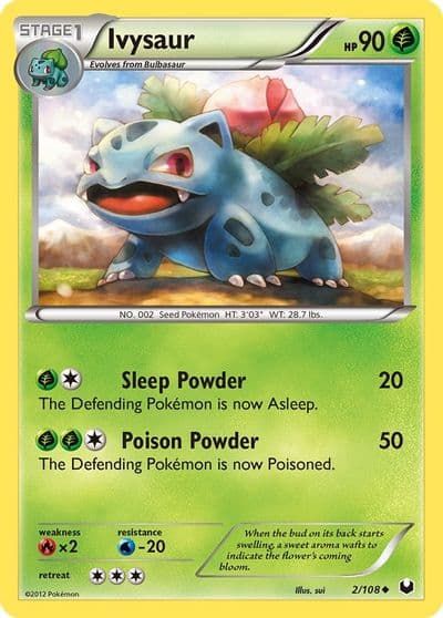 Ivysaur Dark Explorers Pokemon card