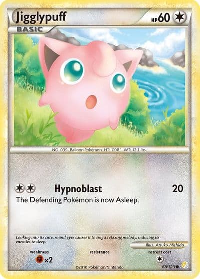 Jigglypuff HeartGold SoulSilver Pokemon card