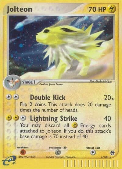 Jolteon Sandstorm Pokemon card