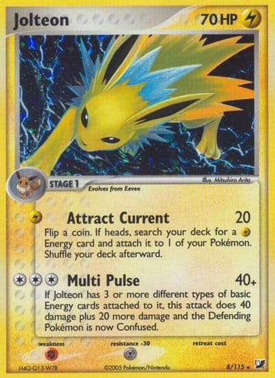 Jolteon Unseen Forces Pokemon card