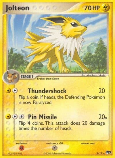 Jolteon POP Series 3 Pokemon card