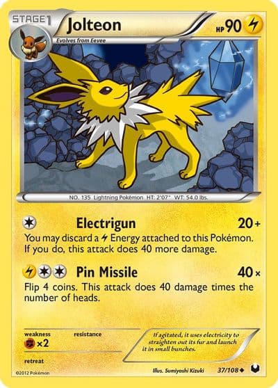 Jolteon Dark Explorers Pokemon card