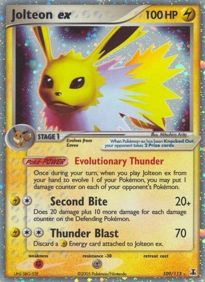 Jolteon ex Delta Species Pokemon card
