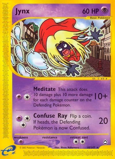 Jynx Aquapolis Pokemon card