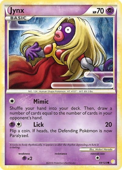 Jynx HeartGold SoulSilver Pokemon card