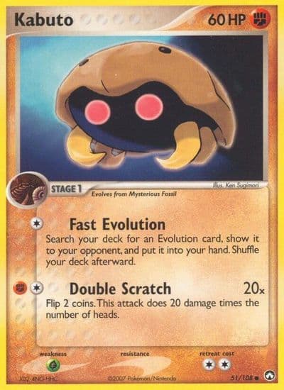 Kabuto Power Keepers Pokemon card
