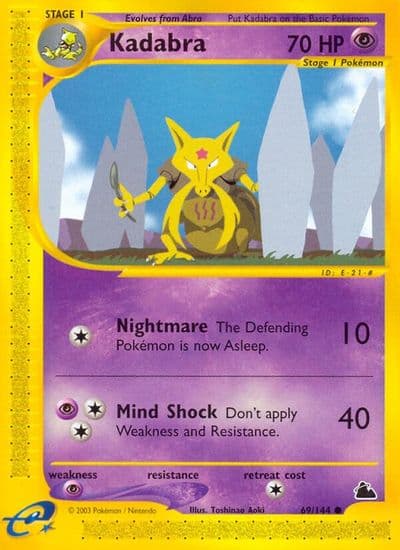 Kadabra Skyridge Pokemon card