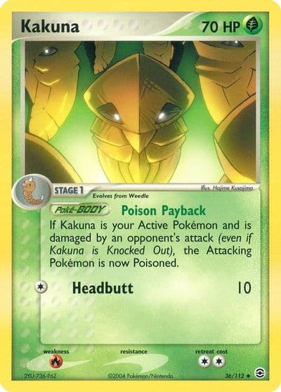 Kakuna FireRed & LeafGreen Pokemon card