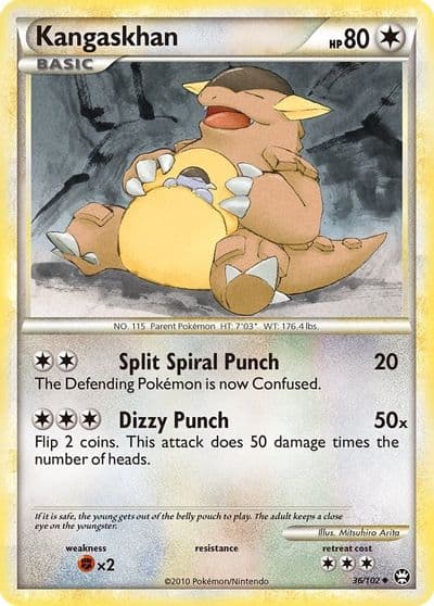 Kangaskhan Triumphant Pokemon card