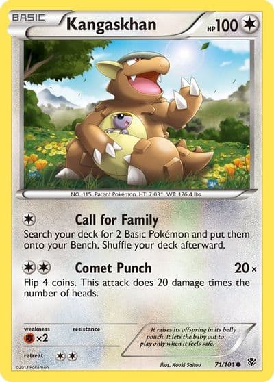 Kangaskhan Plasma Blast Pokemon card