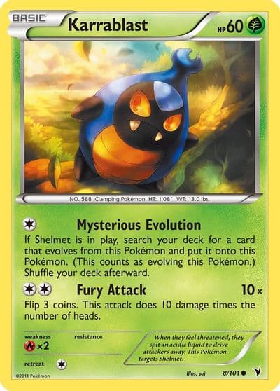 Karrablast Noble Victories Pokemon card