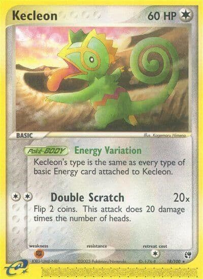 Kecleon Sandstorm Pokemon card