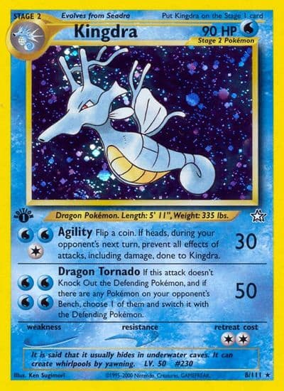 Kingdra Neo Genesis Pokemon card