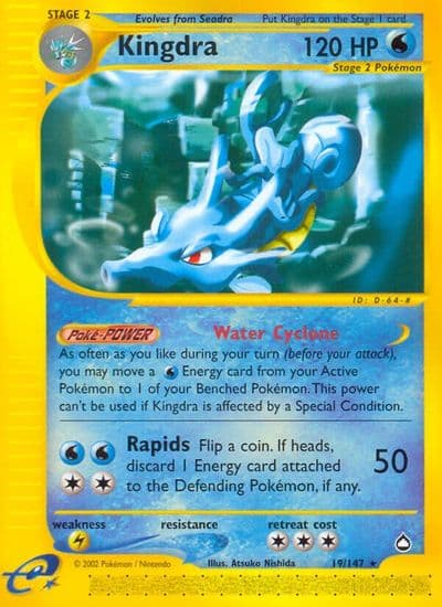 Kingdra (19) Aquapolis Pokemon card