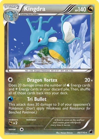 Kingdra Plasma Freeze Pokemon card