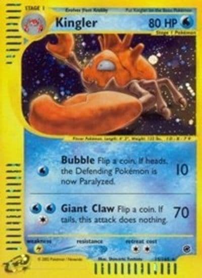 Kingler (15) Expedition Pokemon card