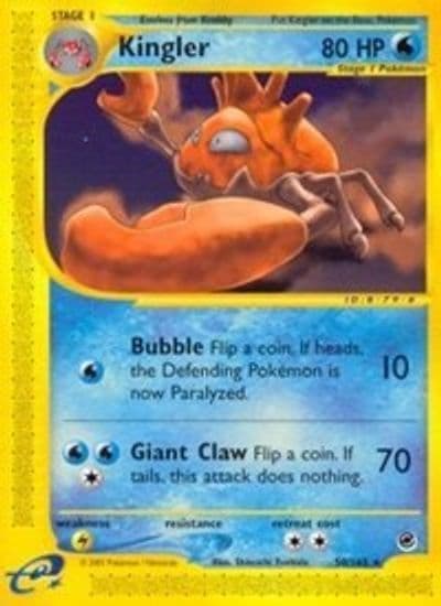 Kingler (50) Expedition Pokemon card