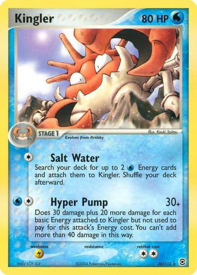 Kingler FireRed & LeafGreen Pokemon card