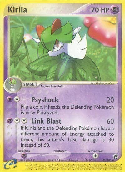 Kirlia Sandstorm Pokemon card