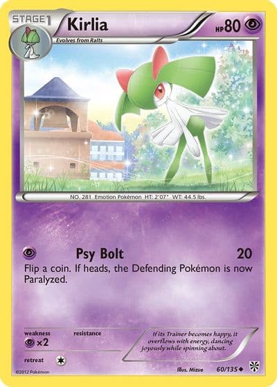 Kirlia Plasma Storm Pokemon card