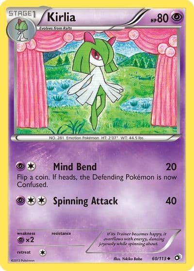 Kirlia Legendary Treasures Pokemon card