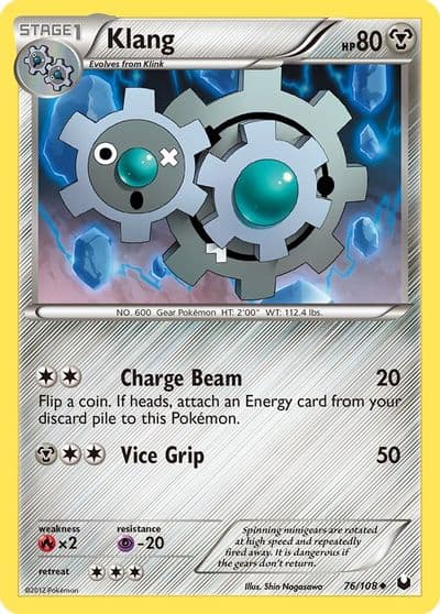 Klang Dark Explorers Pokemon card