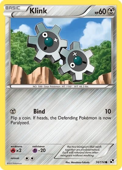 Klink Black and White Pokemon card