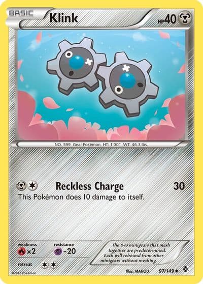 Klink Boundaries Crossed Pokemon card